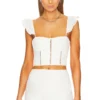 Irma Eyelet Crop Top White