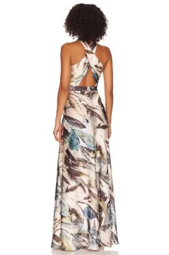 VESTIDO LARGO ASHER Teal Foliage 5 VESTIDO LARGO ASHER Teal Foliage -Fashion Clothing KATR WD248 V3