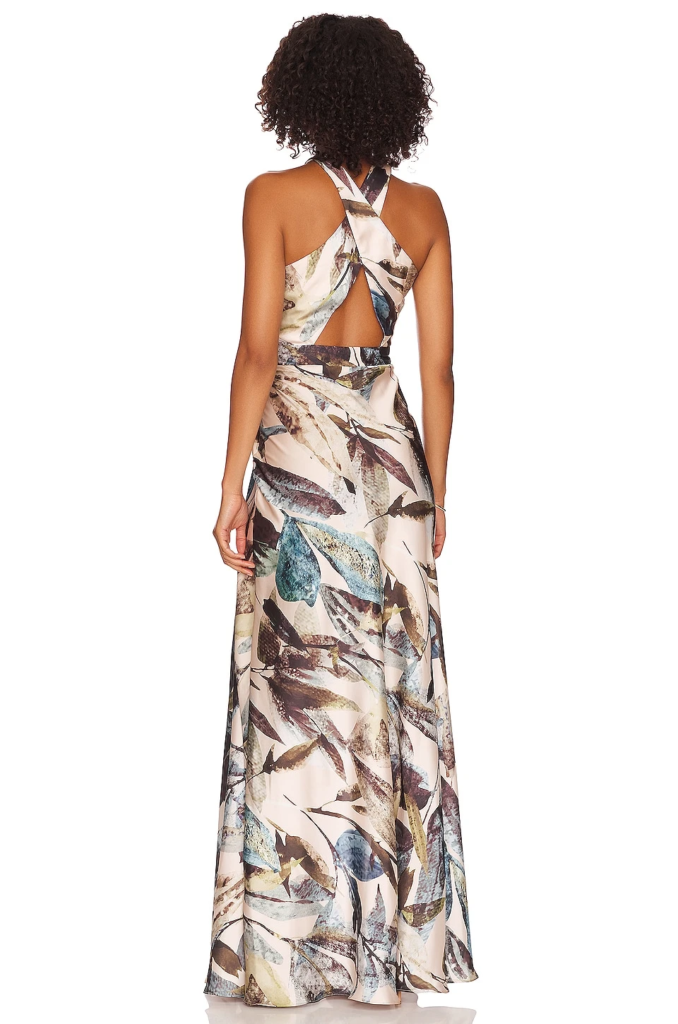 VESTIDO LARGO ASHER Teal Foliage 3 VESTIDO LARGO ASHER Teal Foliage - Image 3