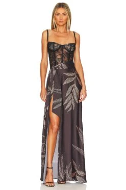 Shannon Gown Midnight Garden 8 Shannon Gown Midnight Garden -Fashion Clothing KATR WD264 V1 1