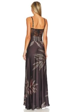Shannon Gown Midnight Garden 7 Shannon Gown Midnight Garden -Fashion Clothing KATR WD264 V3