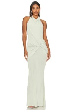 ROBE DE SOIRÉE LEYLA Sage 9 ROBE DE SOIRÉE LEYLA Sage -Fashion Clothing KATR WD342 V1 1