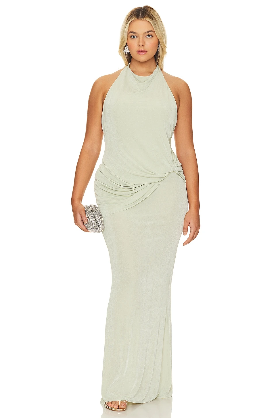 ROBE DE SOIRÉE LEYLA Sage 2 ROBE DE SOIRÉE LEYLA Sage - Image 2