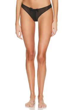 Sheer Tulle Tuxedo Panty Black