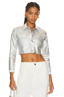 Wesley Crop Jacket Iridescent Foil