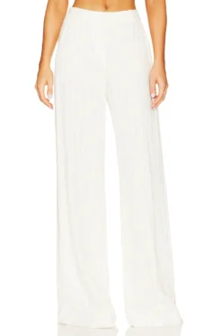 Pilar Wide Leg Pant Ecru & Gold
