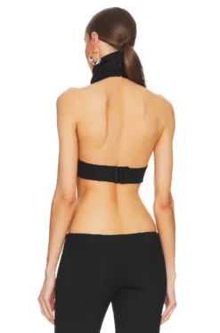 Underwire Turtleneck Crop Top Black -Fashion Clothing LAQH WS37 V3