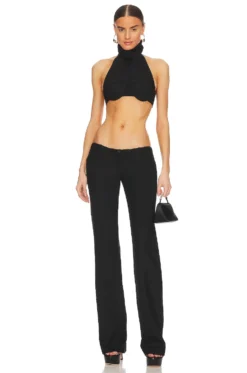 Underwire Turtleneck Crop Top Black -Fashion Clothing LAQH WS37 V4