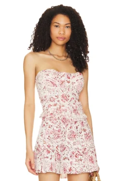 Valeria Corset Top White -Fashion Clothing LBER WS7 V1