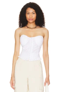 Valeria Corset Top White