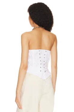 Valeria Corset Top White -Fashion Clothing LBER WS8 V3