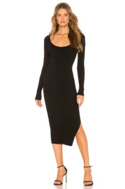 Nessa Sweater Dress Black -Fashion Clothing LCDE WD170 V1 1