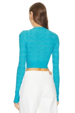 Navi Cropped Sweater Blue Multi -Fashion Clothing LCDE WK250 V3