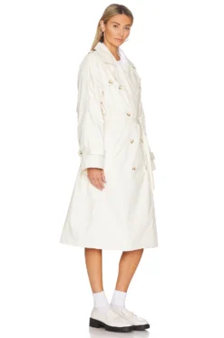 Maisie Trench Coat Bone -Fashion Clothing LEAX WO85 V3