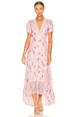LoveShackFancy Tink Dress Pink Ivy