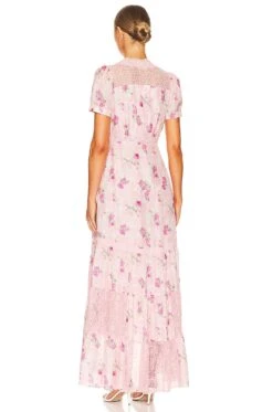 LoveShackFancy Tink Dress Pink Ivy 5 LoveShackFancy Tink Dress Pink Ivy -Fashion Clothing LESH WD727 V3