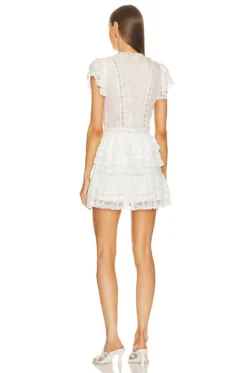 LoveShackFancy Kindler Dress Antique White -Fashion Clothing LESH WD750 V3