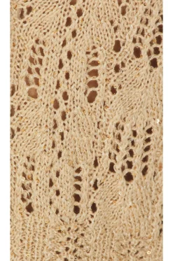 LoveShackFancy Lavette Cardigan Oat Sparkle -Fashion Clothing LESH WK116 V5