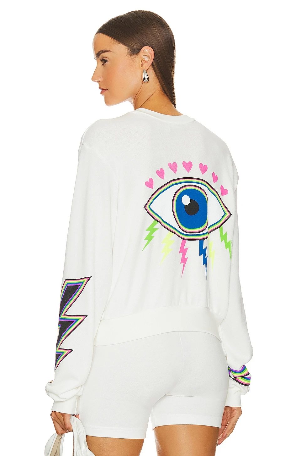 Spalding Neon Lightning Eye Sweatshirt Milk 1 Spalding Neon Lightning Eye Sweatshirt Milk