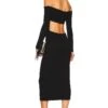 Ark Rib Midi Dress Black
