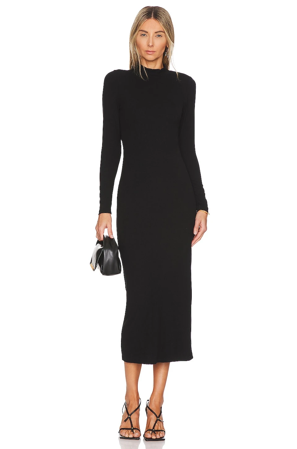 Merredin Heavy Rib Dress Black 2 Merredin Heavy Rib Dress Black - Image 2