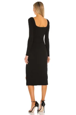 Sariah Midi Dress Black 5 Sariah Midi Dress Black -Fashion Clothing LOVF WD2857 V3