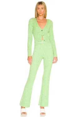 Mckenna Cardigan Marled Green -Fashion Clothing LOVF WK1078 V4