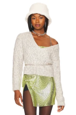 Avriel Cable Pullover Grey Multi