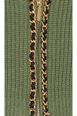 Tashia Cropped Zip Cardigan Deep Green 9 Tashia Cropped Zip Cardigan Deep Green -Fashion Clothing LOVF WK1168 V5