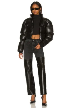 Brady Faux Leather Puffer Black 9 Brady Faux Leather Puffer Black -Fashion Clothing LOVF WO444 V5