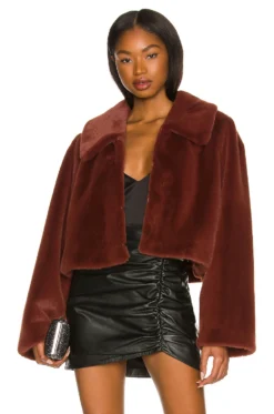 Sonny Cropped Coat Maroon