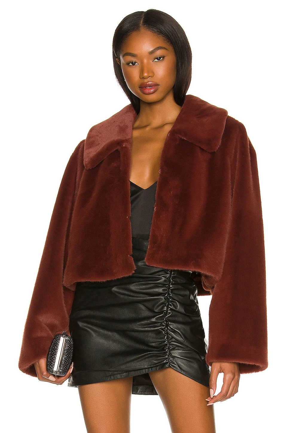 Sonny Cropped Coat Maroon 1 Sonny Cropped Coat Maroon
