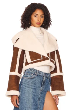 Dutton Cropped Jacket Sepia Brown 7 Dutton Cropped Jacket Sepia Brown -Fashion Clothing LOVF WO471 V3