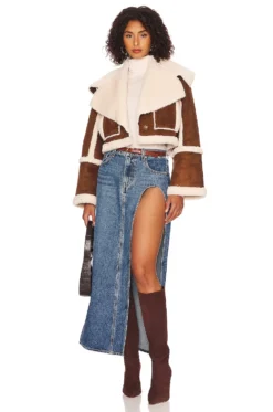 Dutton Cropped Jacket Sepia Brown 9 Dutton Cropped Jacket Sepia Brown -Fashion Clothing LOVF WO471 V5