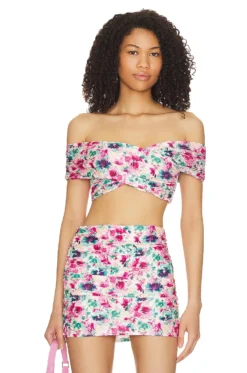Erica Crop Top Summer Floral Multi