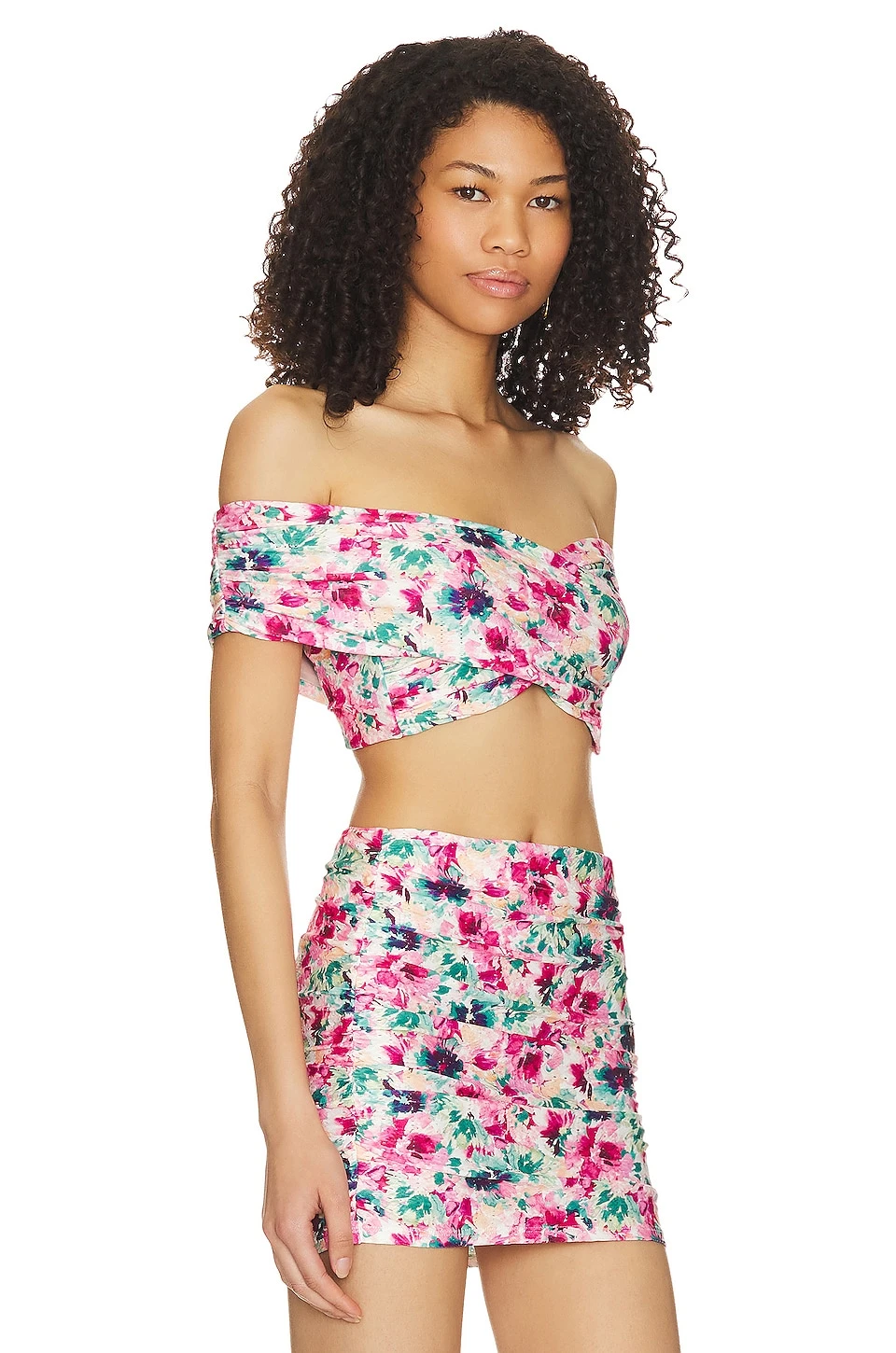 Erica Crop Top Summer Floral Multi 2 Erica Crop Top Summer Floral Multi - Image 2