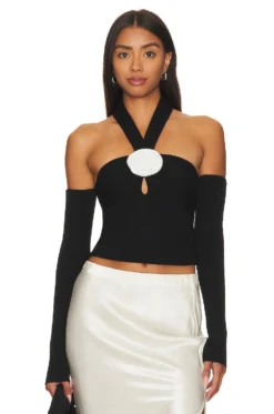 Selia Halter Top Black