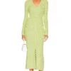 Kavala Sweater Dress Lime Green