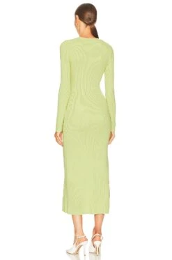 Kavala Sweater Dress Lime Green -Fashion Clothing LPAR WD678 V3