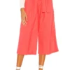 Wide Leg Paperbag Pant Coral