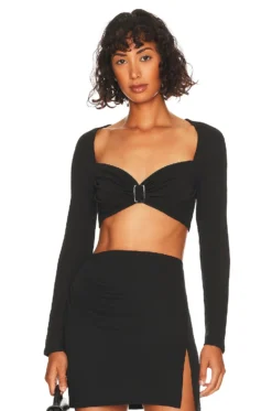 Naomi Cropped Top Black