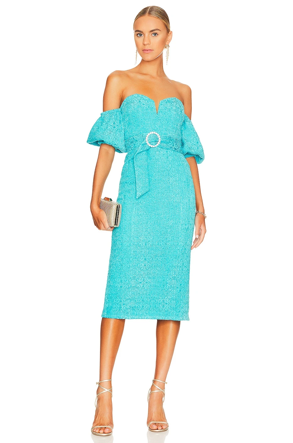 Penelope Midi Dress Tahitian Blue 4 Penelope Midi Dress Tahitian Blue - Image 4