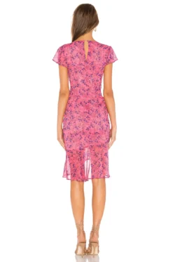 Elaine Midi Dress Pink Baybreeze 5 Elaine Midi Dress Pink Baybreeze -Fashion Clothing MALR WD384 V3