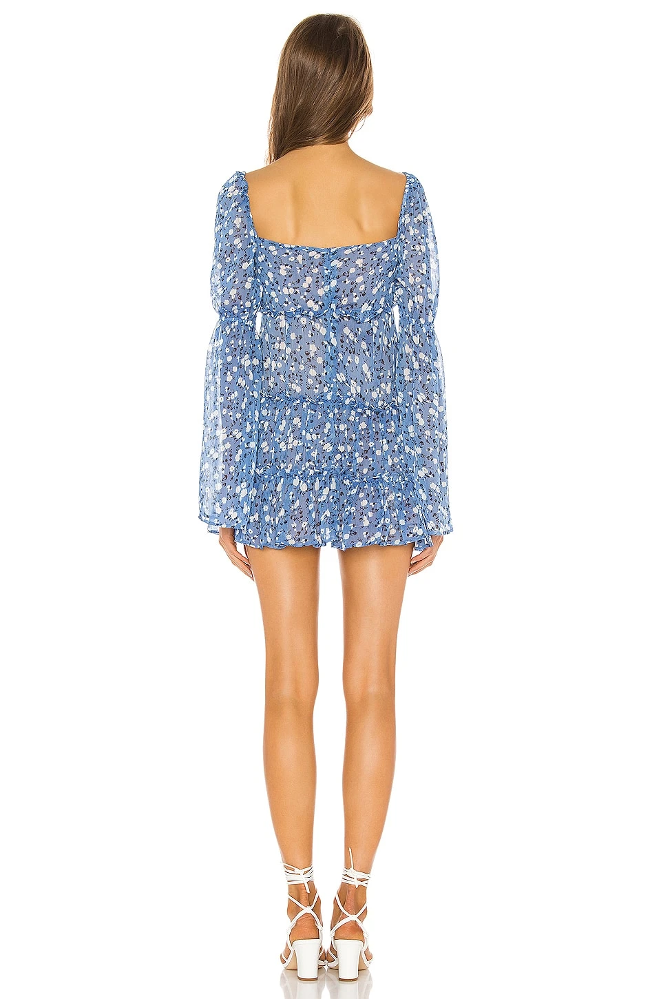 Ailish Mini Dress Blue Ditsy 3 Ailish Mini Dress Blue Ditsy - Image 3