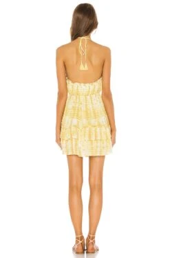 Baker Mini Dress Yellow Tie Dye -Fashion Clothing MALR WD638 V3