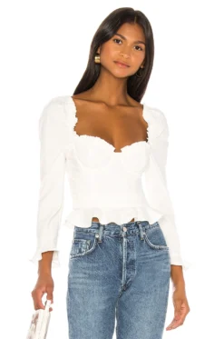 Corie Top In White White