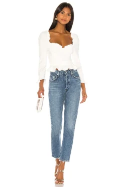 Corie Top In White White -Fashion Clothing MALR WS437 V4