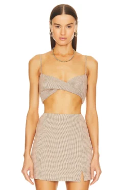 Twist Bandeau Crop Top Red 11 Twist Bandeau Crop Top Red -Fashion Clothing MBRU WS32 V1