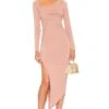X REVOLVE Ansel Midi Dress Nude