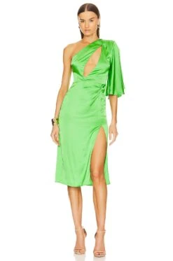 X REVOLVE Greer Midi Dress Bright Green